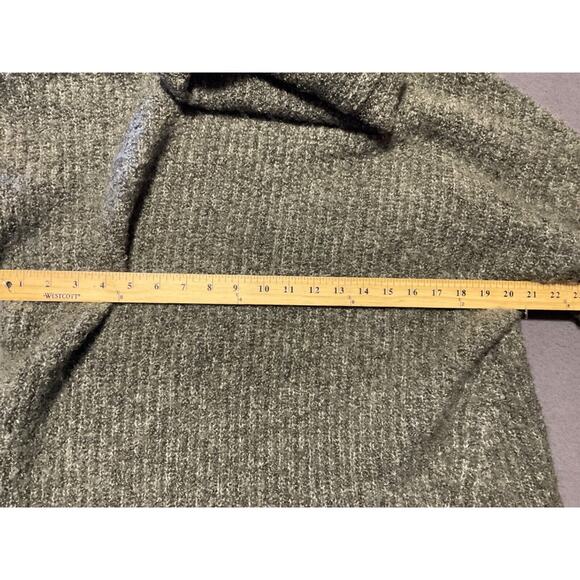 Express Womens Oversize Large Cowl Neck Tunic Sweater Green Chunky Cozy Soft - Picture 4 of 6